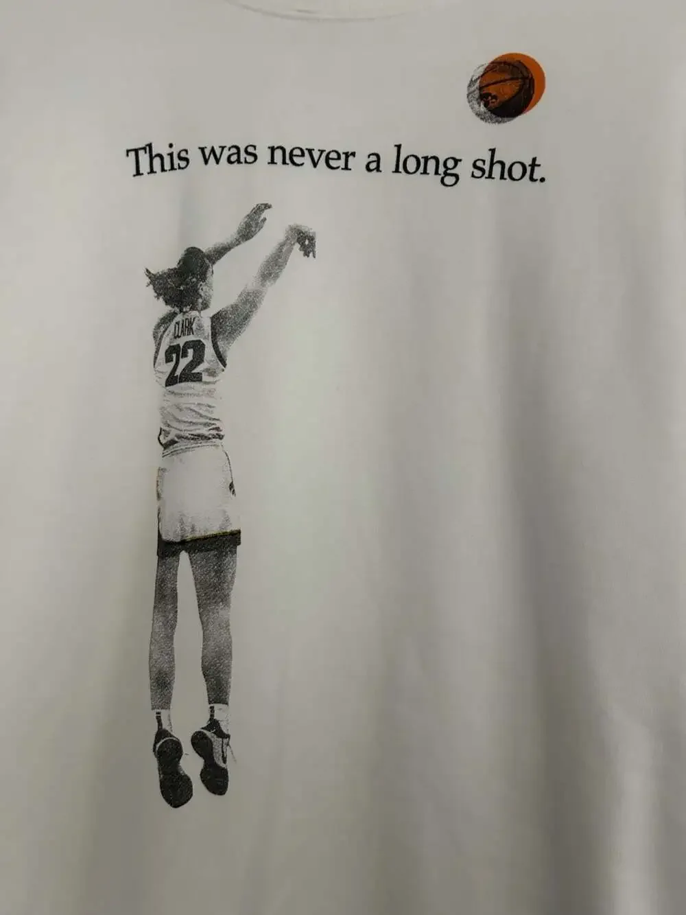 Nike Caitlin Clark 'This Was Never A Long Shot' Sweatshirt Size Large - Picture 2 of 5